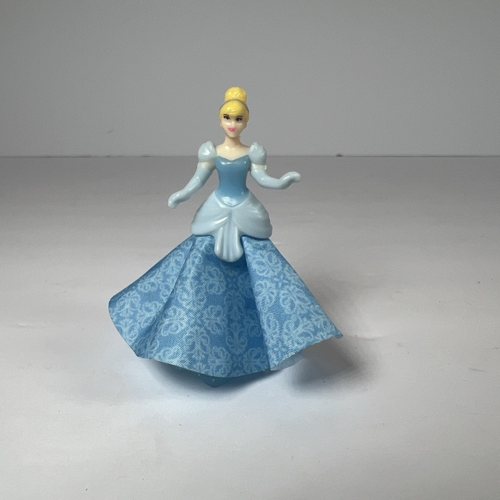 DISNEY Kinder Joy Cinderella 2.25" Figure Cake Topper Doll with fabric skirt NEW